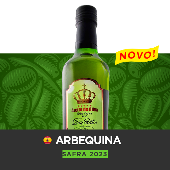 Azeite de Oliva extra virgem produzido com azeitonas da espécie Arbequina safra 2023